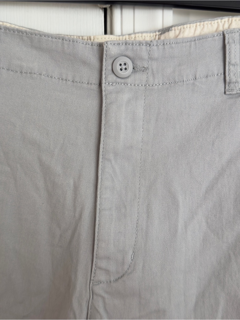 George Mens Size 44 Shorts Gray Above Knee Flat Front Cotton Stretch Chino Golf - Picture 5 of 11